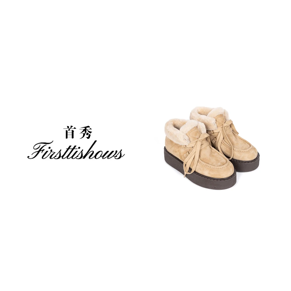 首秀·国奢【p系列】冬季加绒加厚圆头时尚雪地靴毛毛鞋秋冬790