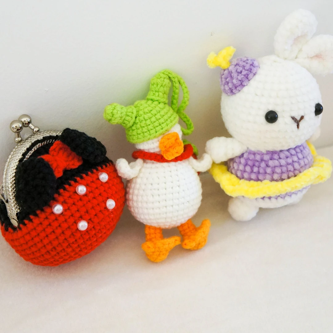 纯手工编织摆件玩偶小钱包