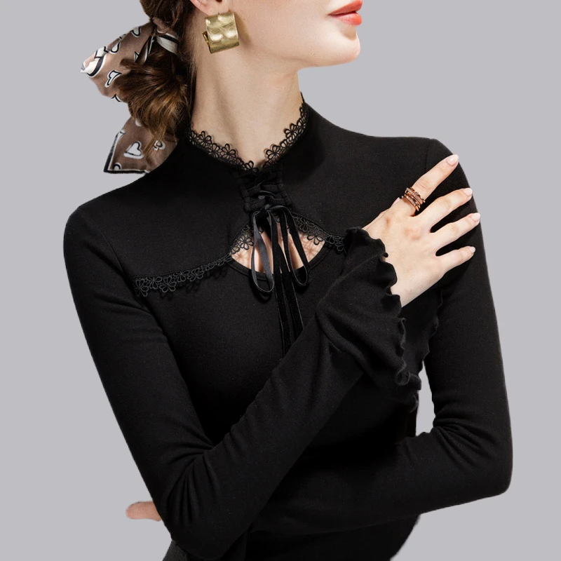 广场舞新款法式复古设计感喇叭袖现代舞练功服