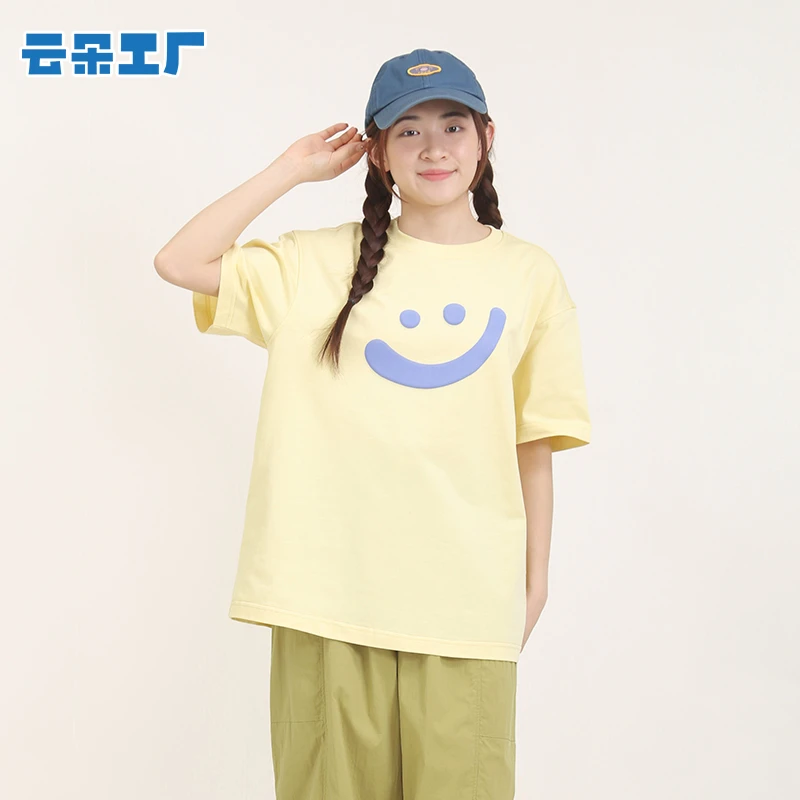 【样品】种子多彩休闲T恤夏季新款宽松短袖T恤女印花圆领半袖上衣