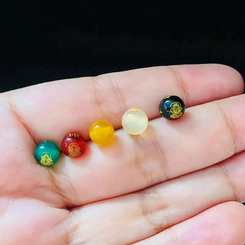 五路财神玛瑙珠8毫米（5颗）