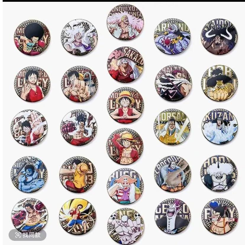 海贼王25周年烫金吧唧徽章（默认代拆）