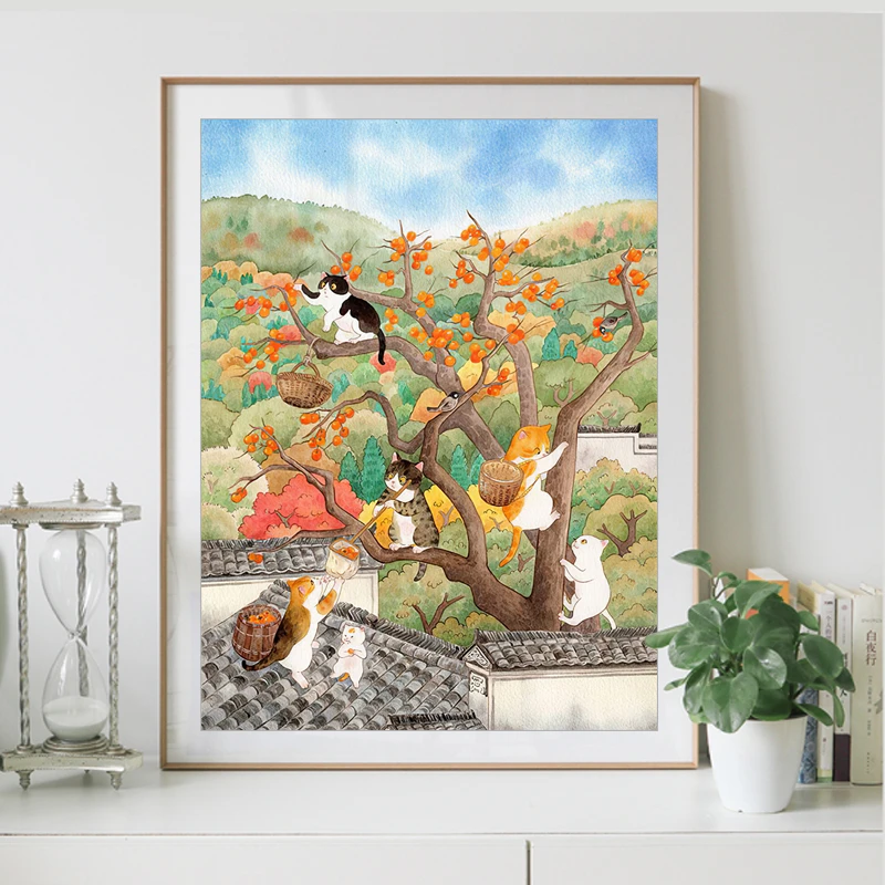 国潮事事如意招财猫十字绣2024新款小件线绣客厅餐厅玄关手工自绣