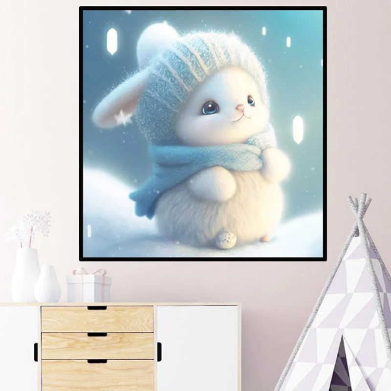 兔宝宝十字绣2024年新款线绣客厅手工自己绣中式儿童卡通动漫小幅