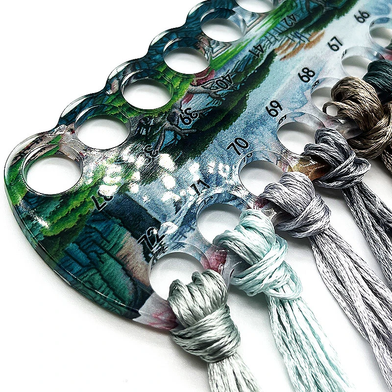 亚克力线板十字绣线板带数字专用分线器大孔线板十字绣工具线收纳