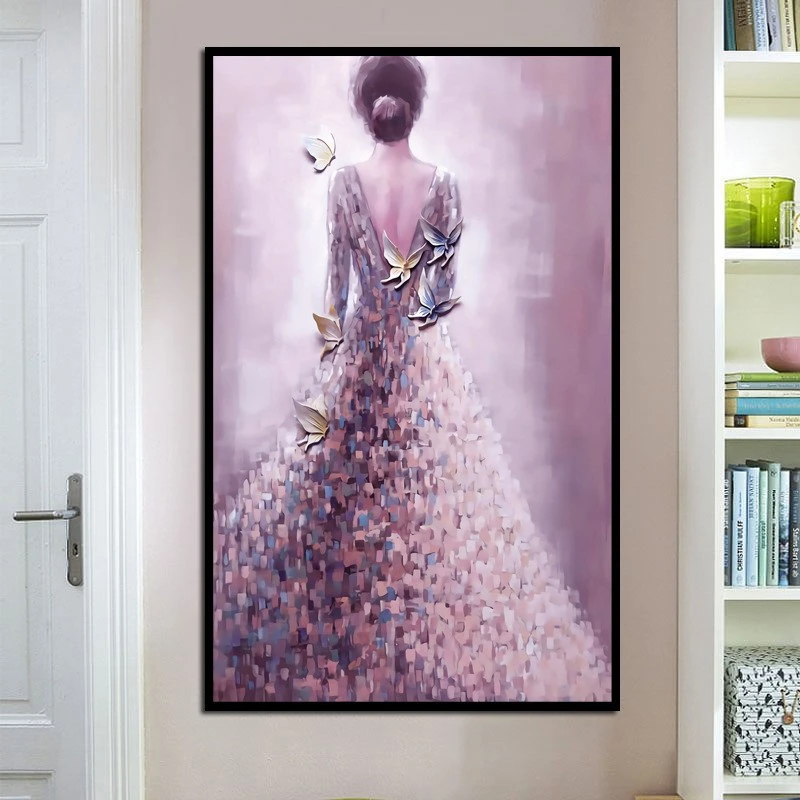 婚纱女孩十字绣2024年新款线绣客厅自己绣现代风可爱卡通人物小件