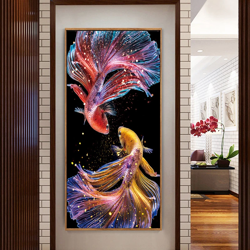 锦鲤对鱼十字绣【2024年新款】48色