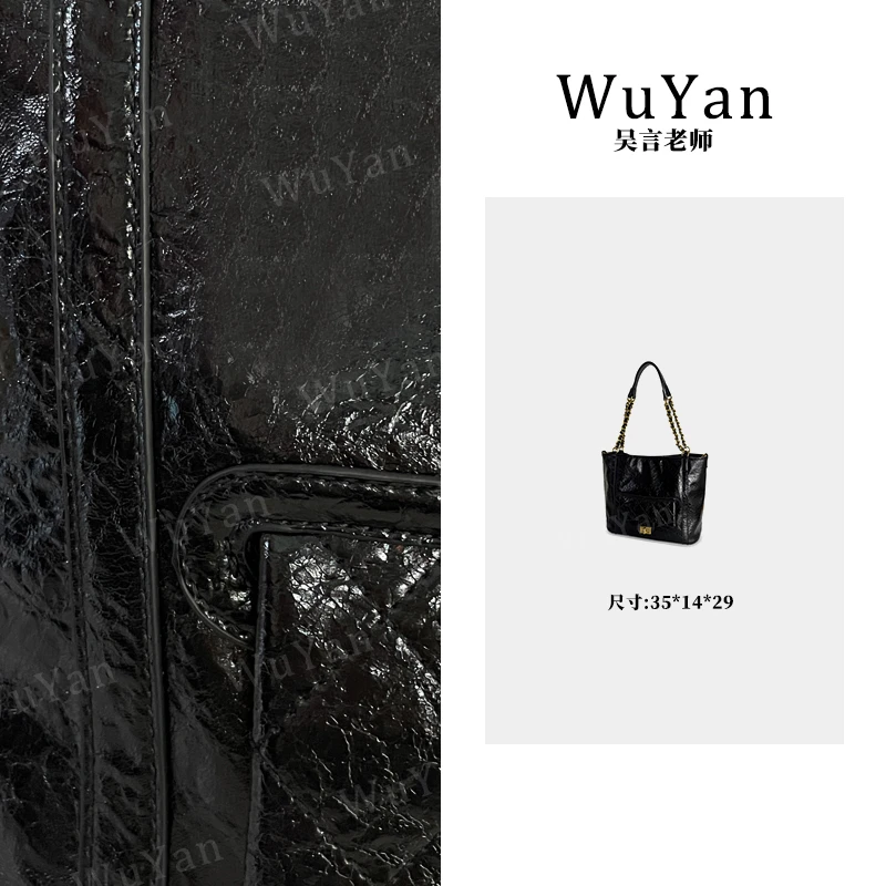 【吴言老师】牛皮新款手提百搭女士单肩包3248