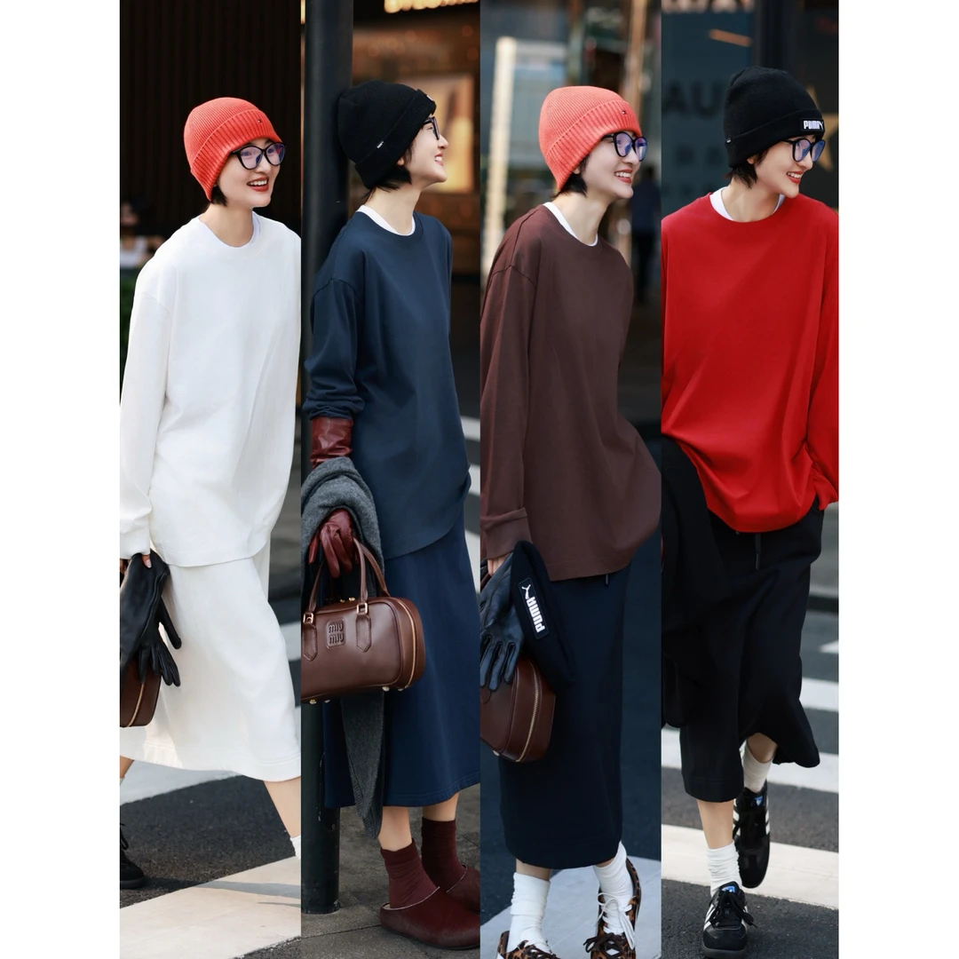 【里昂假日】row版精梳棉万能打底T恤 人手一件，版型超好