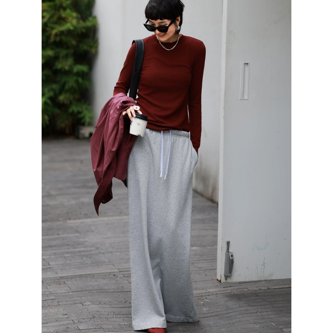 【云感】小圆领丝毛打底T恤5色超柔云感