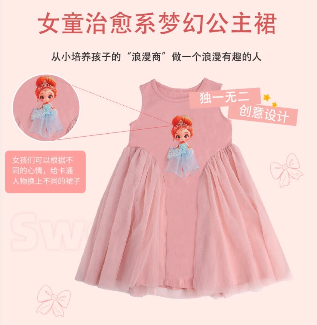 7天发货梦幻治愈系连衣裙小女孩儿童节礼物生日礼物4-8岁礼品01