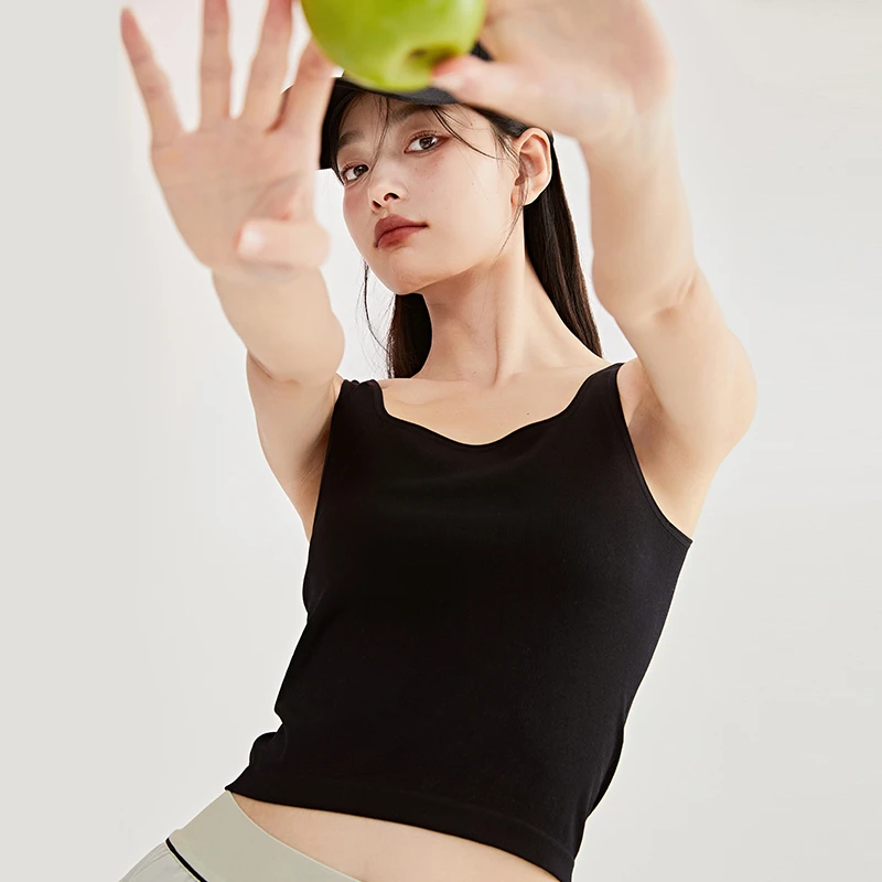 森马内搭小吊带女夏外穿短款无袖坑条上衣背心打底衫