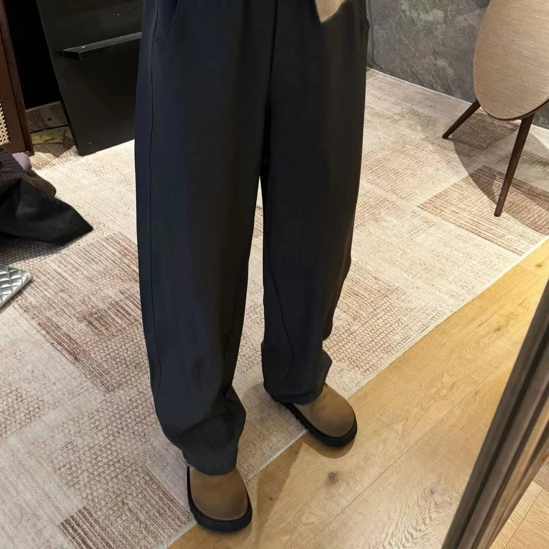 KEKE【胡桃夹子】显瘦镰刀裤百搭慢调拖地西装裤香蕉裤型休闲裤女