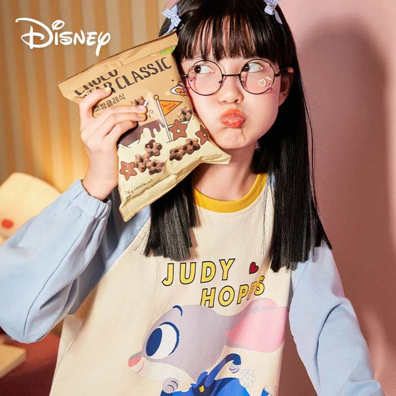 Disney/迪士尼儿童睡衣女童春秋纯棉兔警官长袖2025新款套装4257