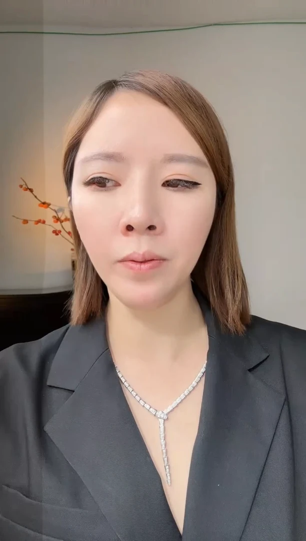 【闪购商品】钻石项链18K金镶嵌窄蛇骨项链（24小时鉴赏期）