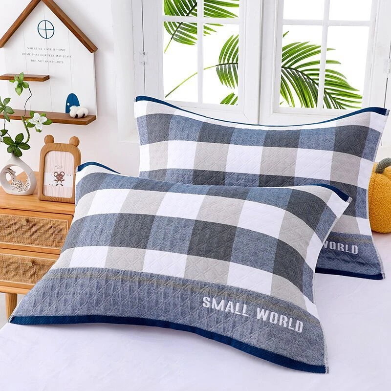 秋冬季新款高档棉质枕巾纱布枕头巾柔软吸汗单人家用四季情侣加厚