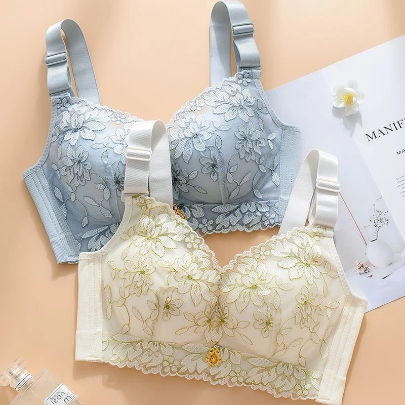 内衣女小胸专用聚拢提胸上托防下垂收副乳文胸无钢圈透气厚款胸罩