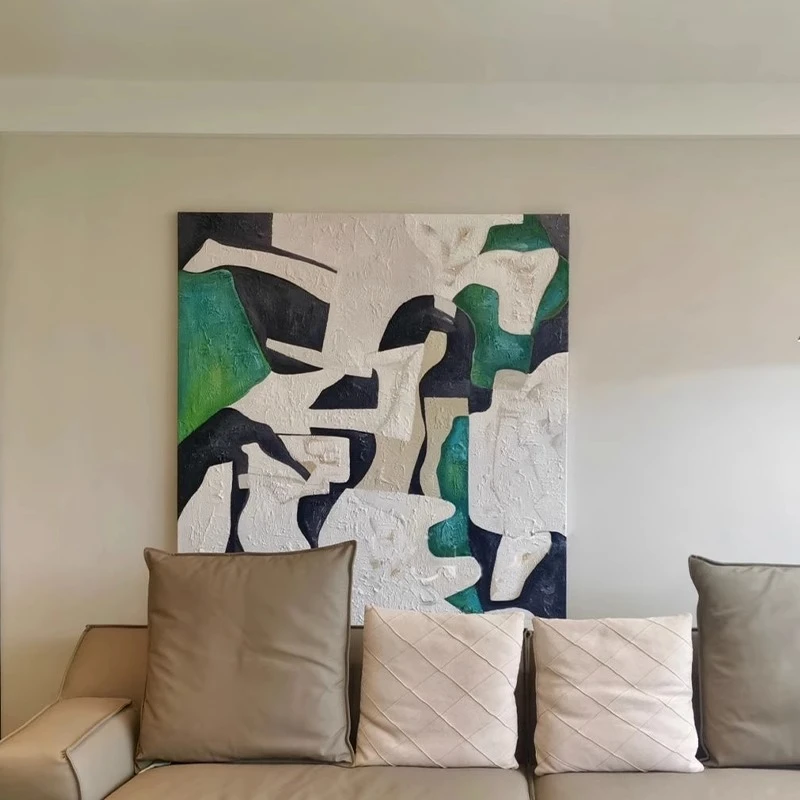 简约挂画免费沙发后面背景墙装饰画法式奶油风高级感现代客厅大幅