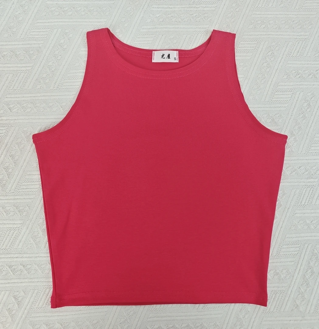 辣妹95棉瑜伽运动吊带背心女夏季春秋内搭露脐紧身打底衫女上衣