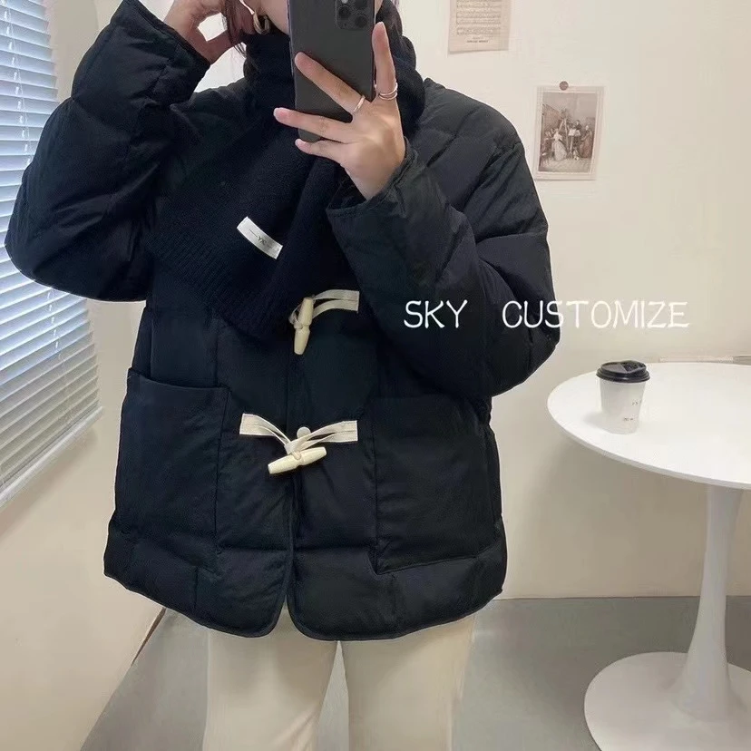 ❀DaLin❀·牛角扣圆领时尚百搭外套