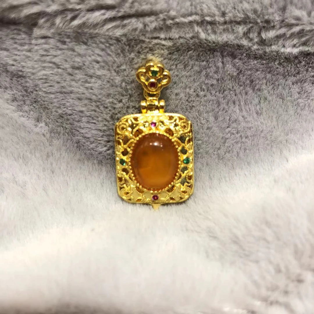 【荷花甄选】国潮正品 匠心工艺开盖设计蜜蜡珠宝吊坠-ZDZ289