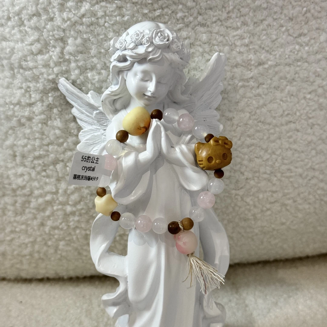 玛瑙荔枝冻粉水晶kitty檀木小脑袋