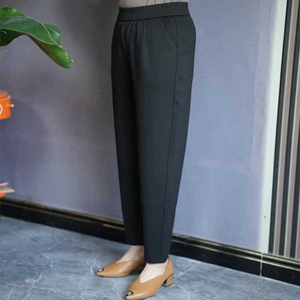 XIN ZHI YU/欣芝钰春款高腰大码显瘦哈长裤宽松百搭弹力小脚裤