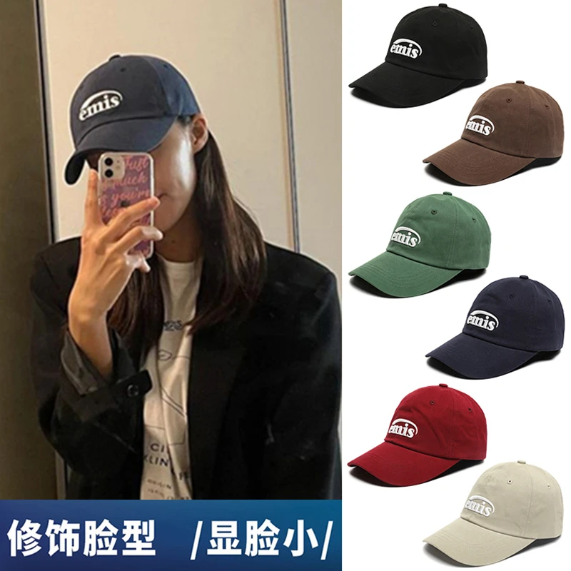 明星同款emis帽子女款2023新款鸭舌帽韩版棒球帽显脸小加大帽子