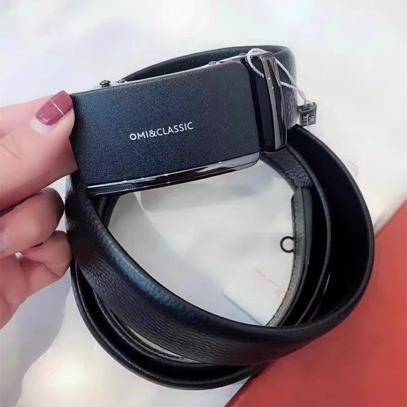 OMI欧米2024新款ins潮真皮头层牛皮高档男士皮带商务休闲百搭腰带