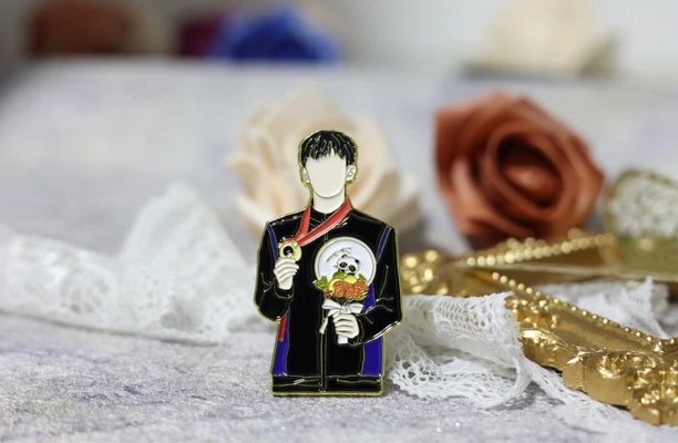 【现货】国乒林高远领奖金属徽章定制手工艺品礼物送人