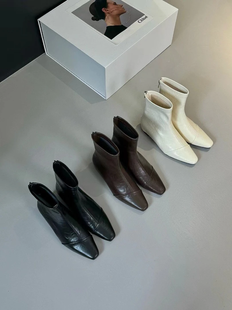 C09-2秋冬新款百搭瘦瘦靴时尚气质粗跟弹力靴韩版简约女靴高级女