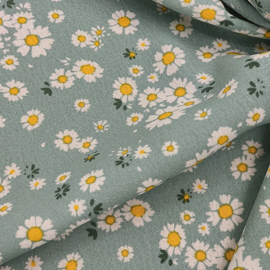 弹力冰丝邹小雏菊面料（有弹垂感好）HRJP0071