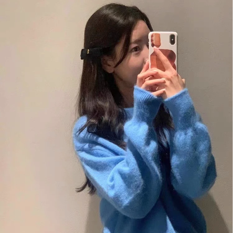 【韩珠恩专属经典丝绒发夹】气质网红可爱百搭黑色甜美复古发卡