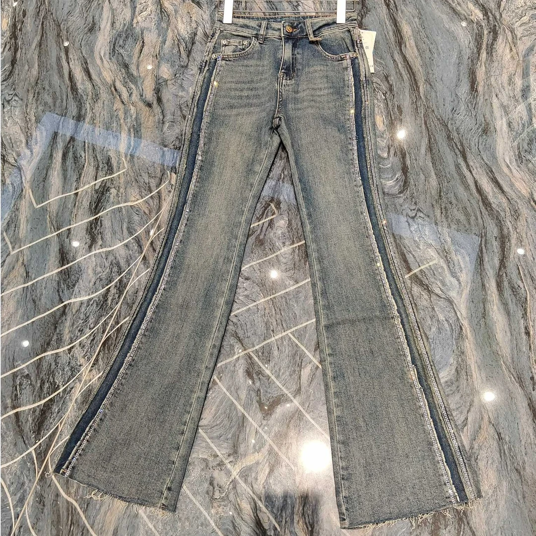 【诺哥专属】时尚重工中腰侧拉链牛仔裤-SKE61007