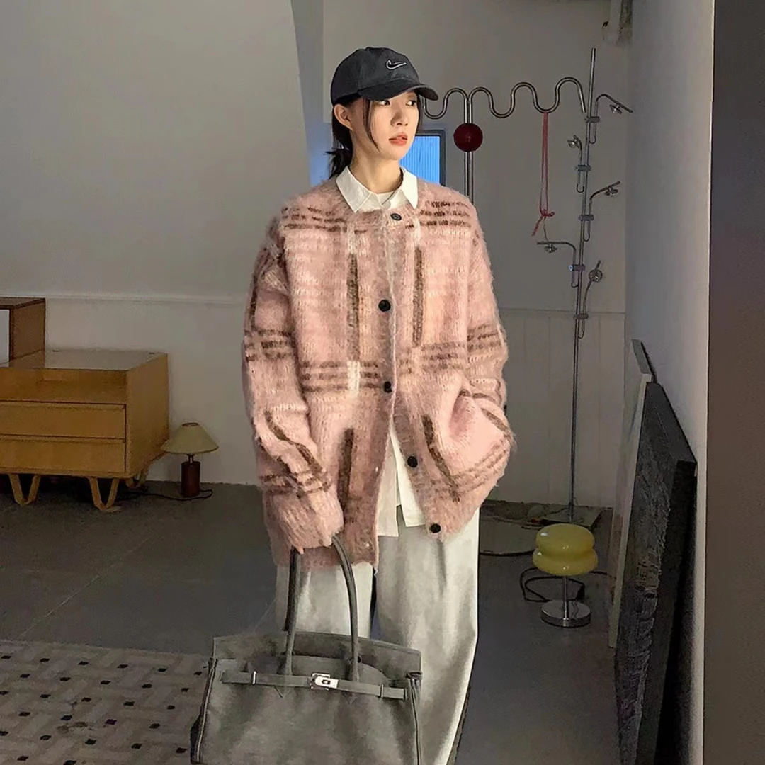 MEADOWGIRL慵懒高级感开衫毛衣女秋冬穿搭宽松针织衫外套上衣