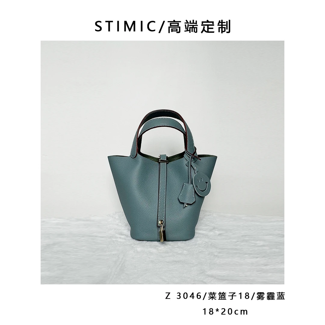 Z 3046/CLZ18雾霾蓝订制手工蜡线时尚女士单肩斜挎包孤品1805孤品