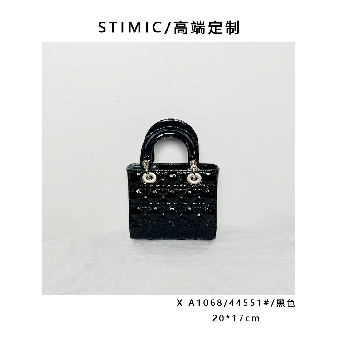 X 1068/44551#/黑色高端订制手工蜡线女士时尚单肩轻奢斜挎包1832