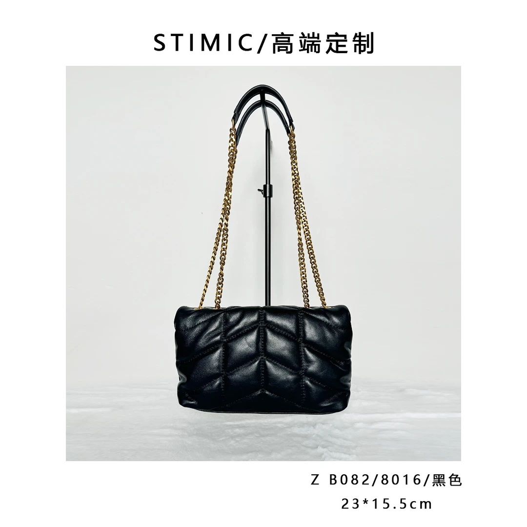 Z B082/8016/黑色 订制手工蜡线时尚女士轻奢单肩斜挎包孤品1849