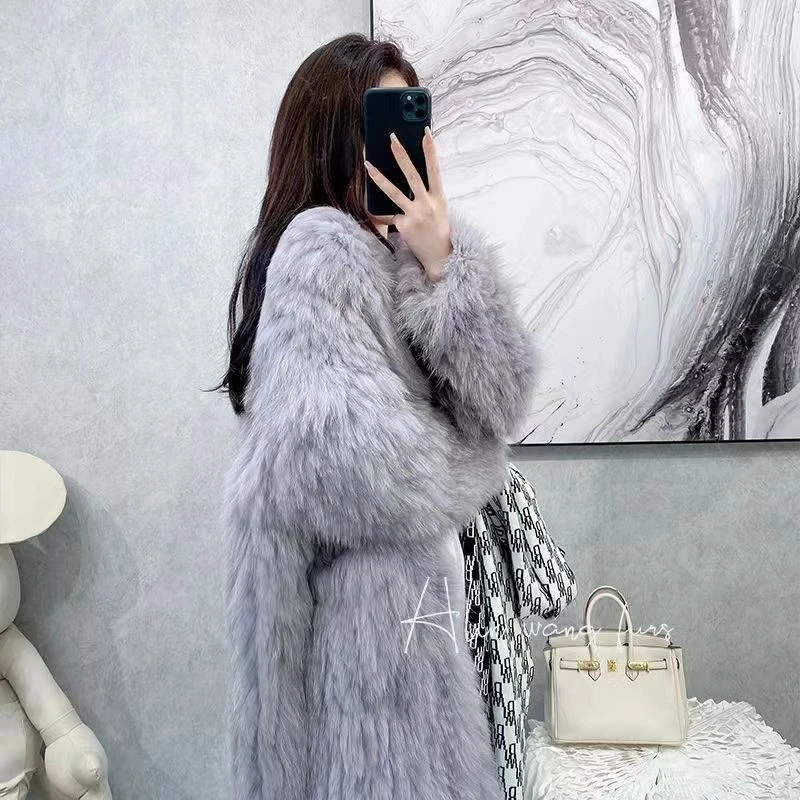 尚美涵高端编织外套加密加厚超长款