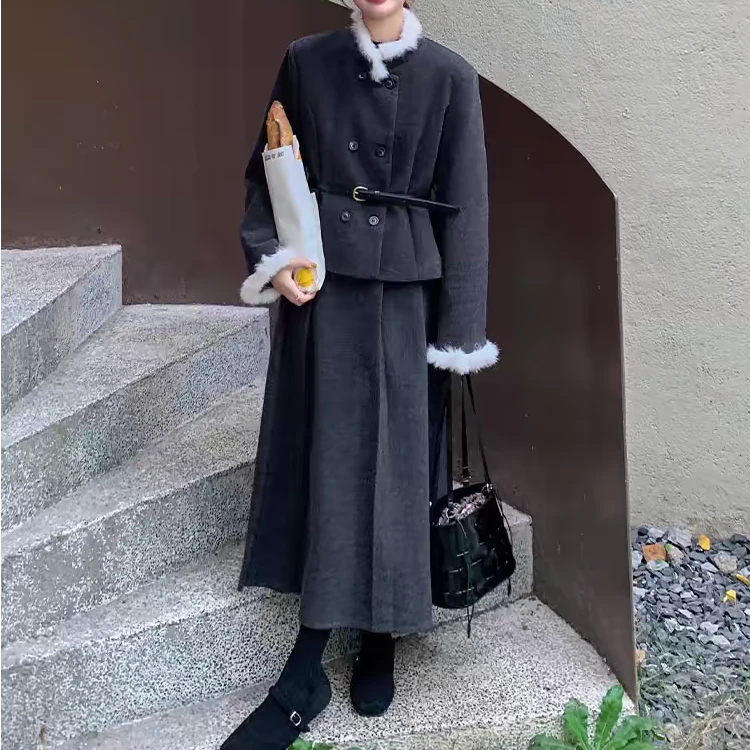 休闲百搭纯色半身裙#977530（单半身裙）