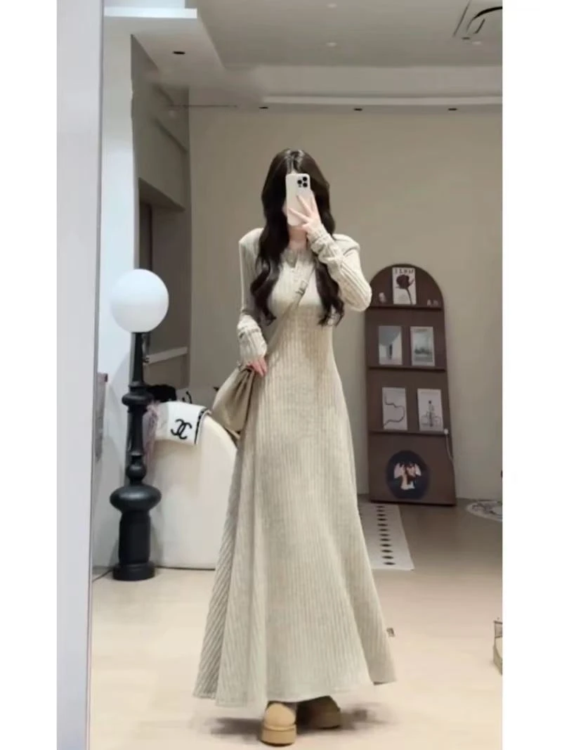 时尚洋气宽松休闲连衣裙#1205