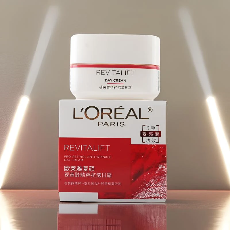 新版 欧莱雅复颜视黄醇精粹抗皱日霜25ML中样修护面霜