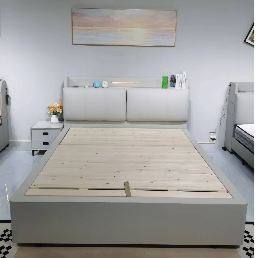 A002#【国补链接】床头储物高箱现代简约多功能卧室收纳软包床