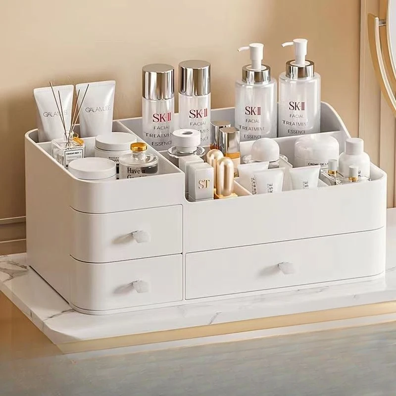 化妆品收纳盒护肤品面膜口红整理箱抽屉式置物架桌面梳妆台小盒子