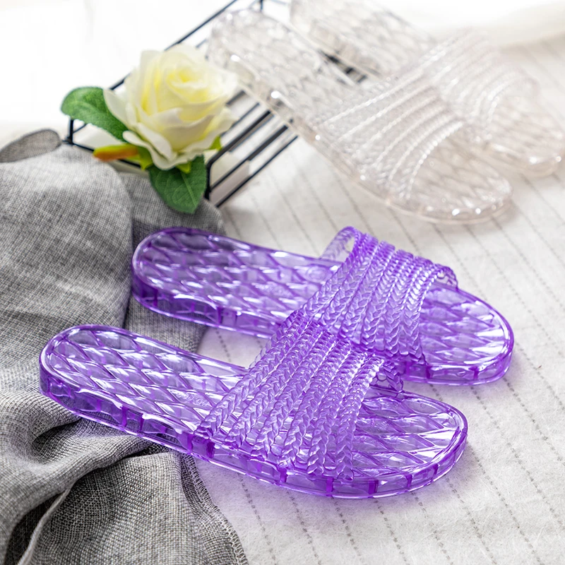 浴室防滑卫生间防臭水晶拖鞋女室内家用耐脏拖鞋夏季软底家居拖鞋