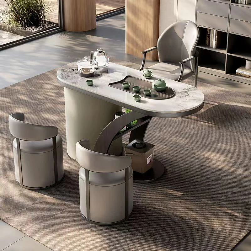 阳台小户型茶几客厅茶桌椅会客桌岩板茶台岩板一整套组合茶桌