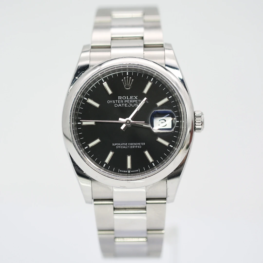 99新 Rolex/劳力士 19年全套/日志/126200/黑盘夜光刻度/36表径