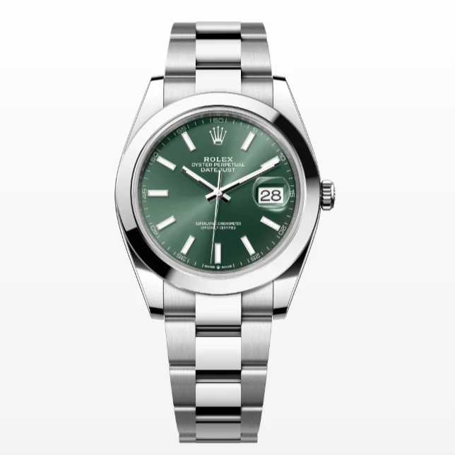 99新 Rolex/劳力士 24年全套/126300/薄荷绿/41表径/夜光