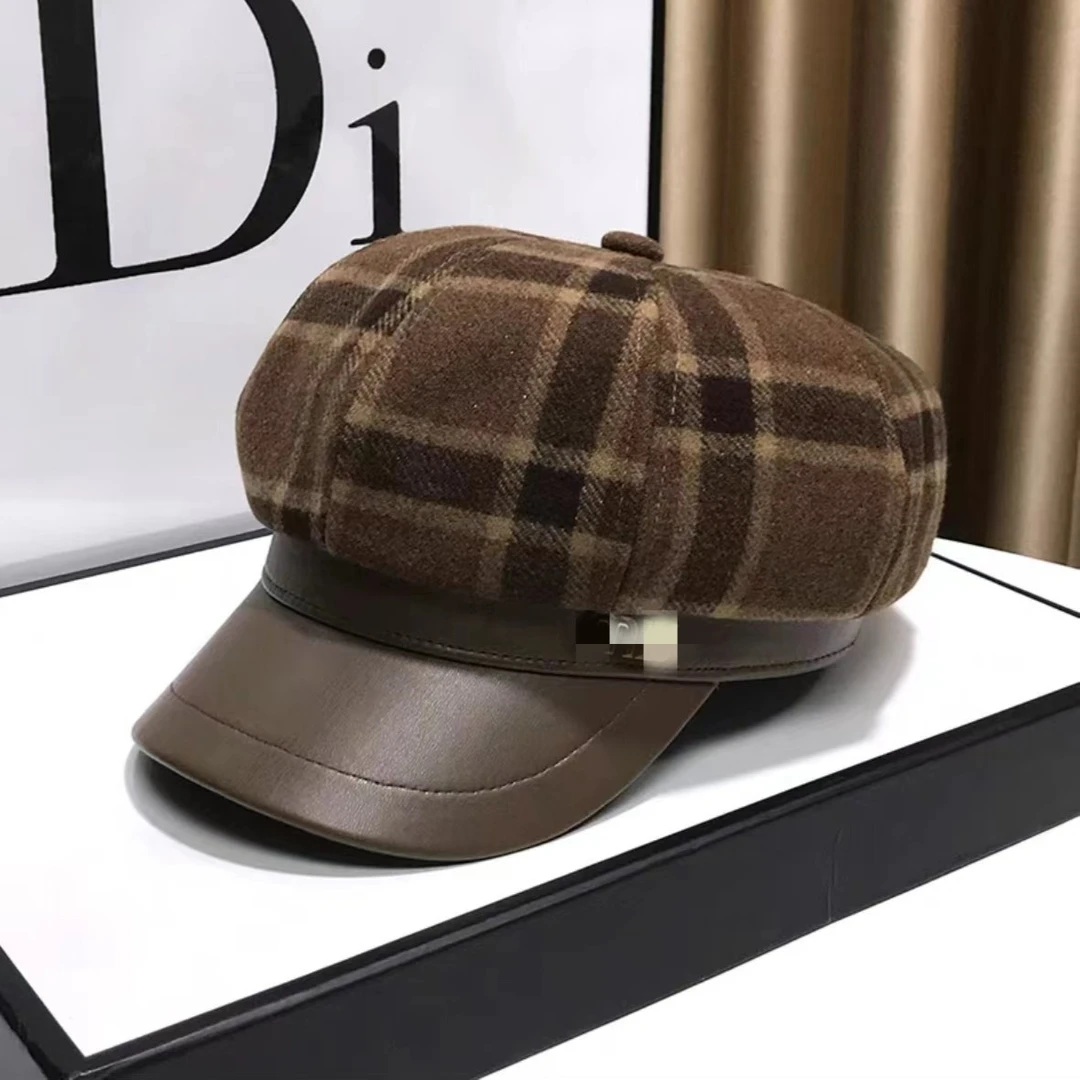 高品质保暖舒适M标字母八角帽百搭帽贝雷帽时尚休闲