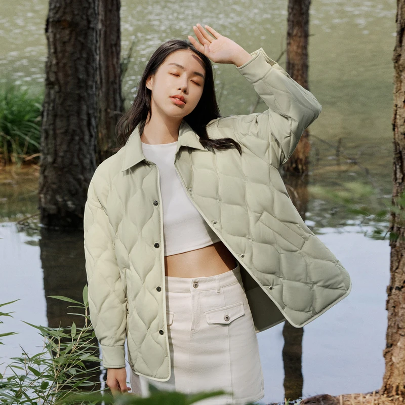 波司登米兰秀场同款2023年小个子女长袖通勤百搭羽绒服【防寒】